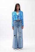 Desenli Crop Ceket resmi